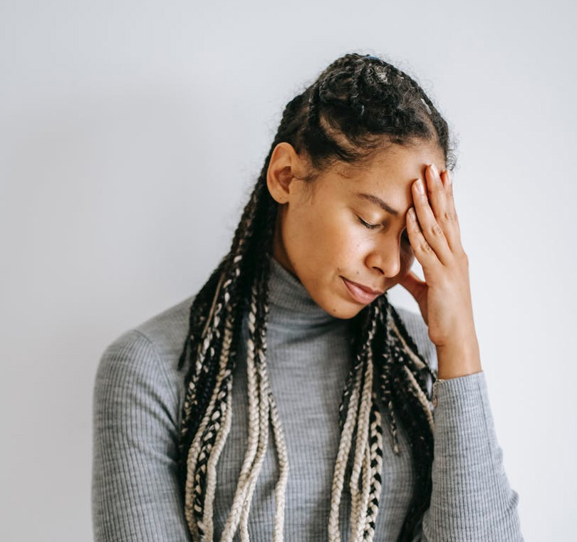 Woman with headache